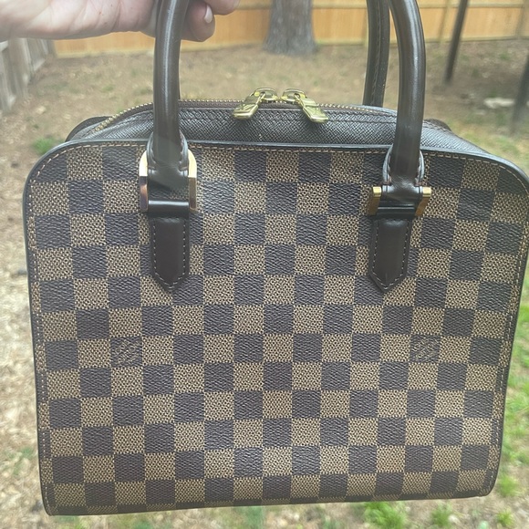 Authentic Louis Vuitton Damier Ebene Triana Shoulder Bag Tote Handbag - Picture 6 of 16